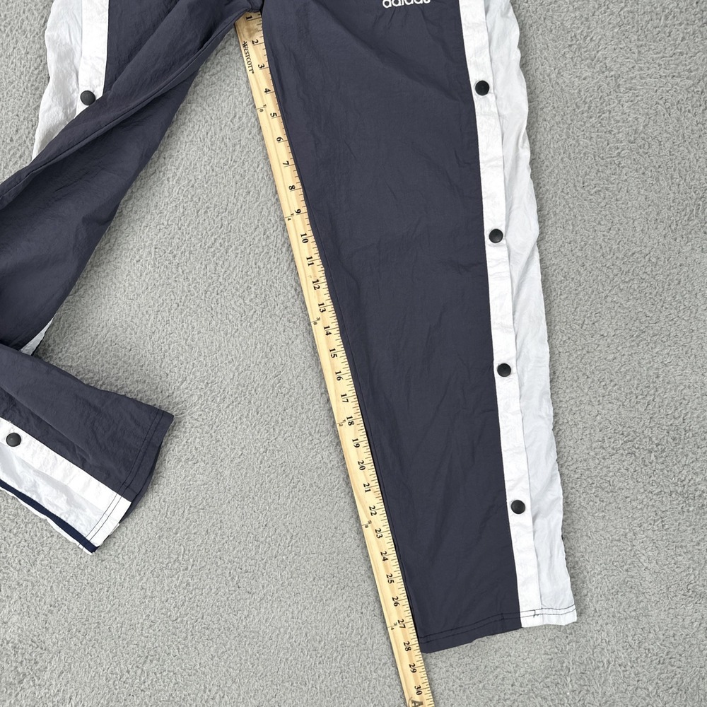 VTG Adidas Tear Away Windbreaker Track Pants Men Large Side Snap Premium Fit Y2K - Picture 4 of 16